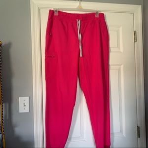 FIGS High Waisted Zamora Shocking Pink